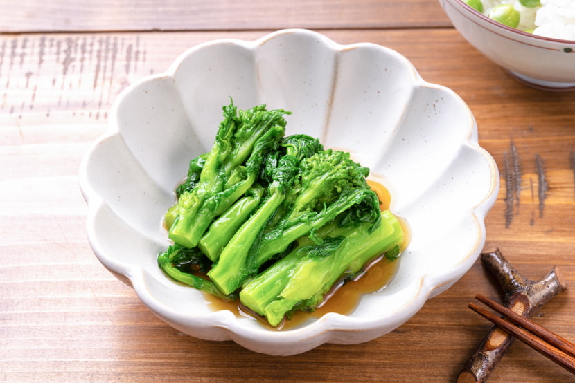 Nanohana (rapeseed) ohitashi salad