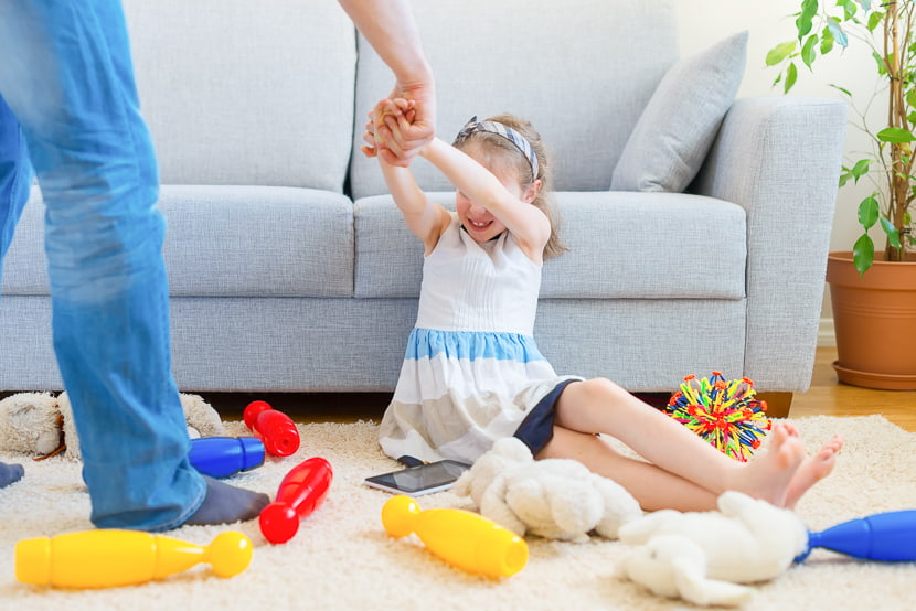 Take the time to enjoy your new toy space with your child